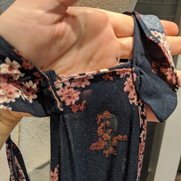 Twik Simons Lilac Print Midi/Maxi Ruffle Dress S/M - Picture 5 of 8